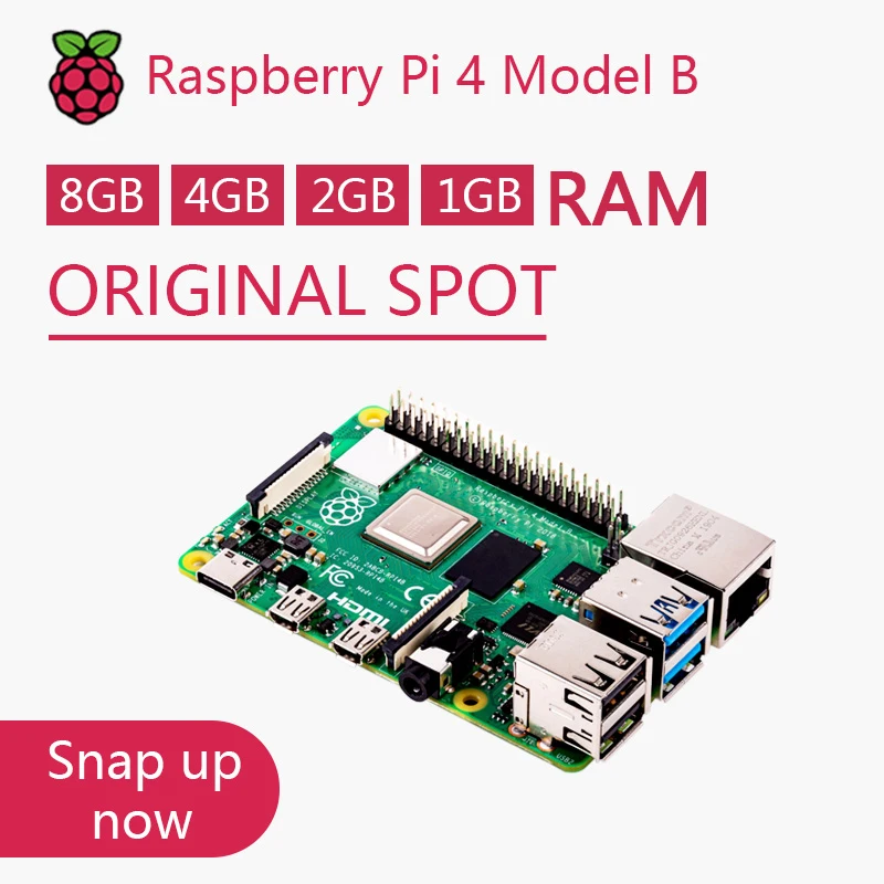 

Официальная оригинальная плата Raspberry Pi 4 Model B Dev Board или комплект 4b (G) ОЗУ 1 ГБ 2 ГБ 4 ГБ 8 ГБ Core CPU 1,5 ГГц 3 Speeder Than Pi 3B+