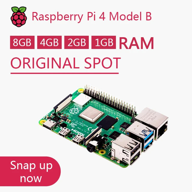 Official Original Raspberry Pi 4 Model B Dev Board Kit Ram 2g 4g 8g 4 Core  Cpu 1.5ghz 3 Speeder Than Pi 3b+ - Demo Board - AliExpress