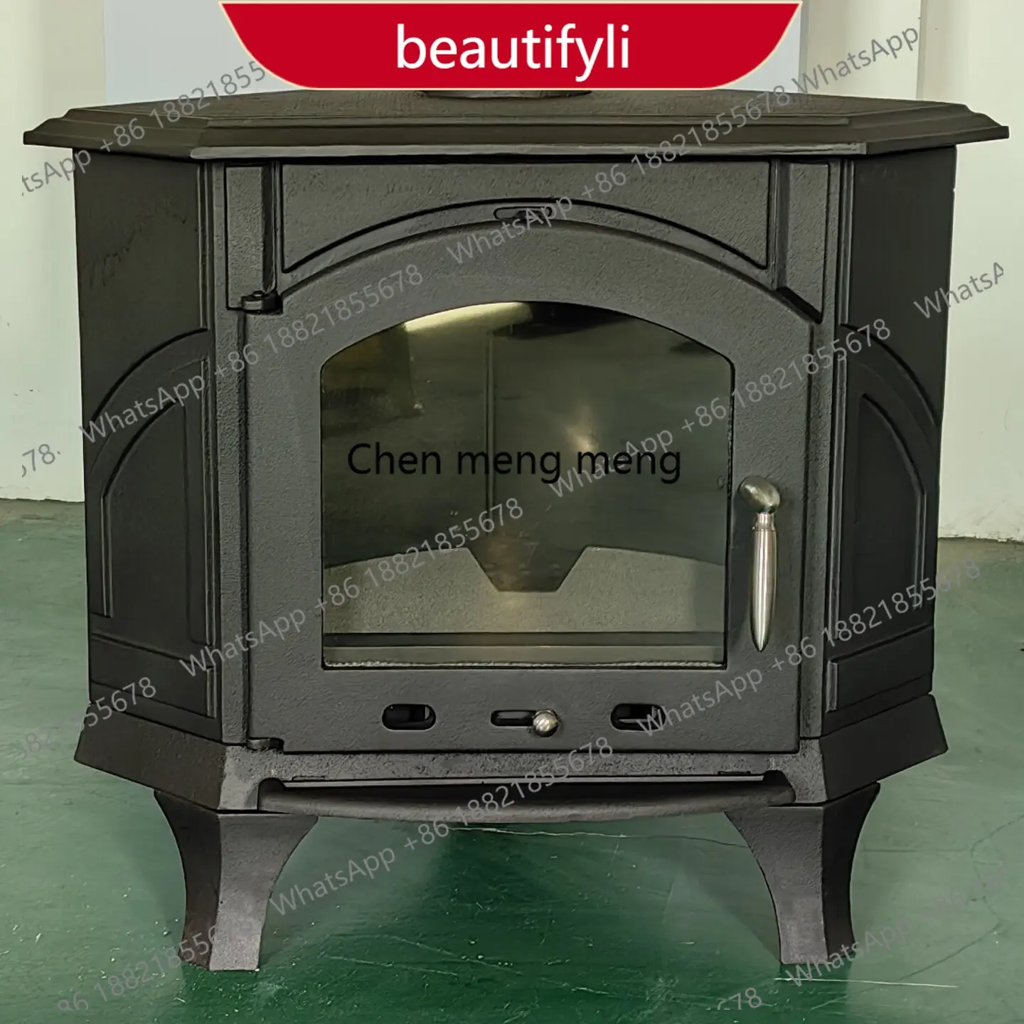 A38 Fireplace Independent True Stove European Stove Household Cast Iron Corner Wood Burning Corner Stove Villa