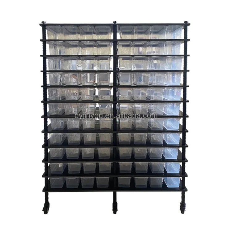 

2023 Alloy Bracket PVC Reptile with Plastic Box Leopard Gecko Turtle Horned Frog Breeding Box Bath Rack System, Accept Custom