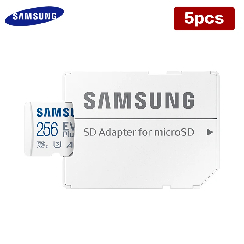 Samsung-マイクロSDカード,64GB/ピース/ロットGB/128GB/256GB,最大130,Microdxc,メガバイト/秒,メモリーカード,アダプター付き