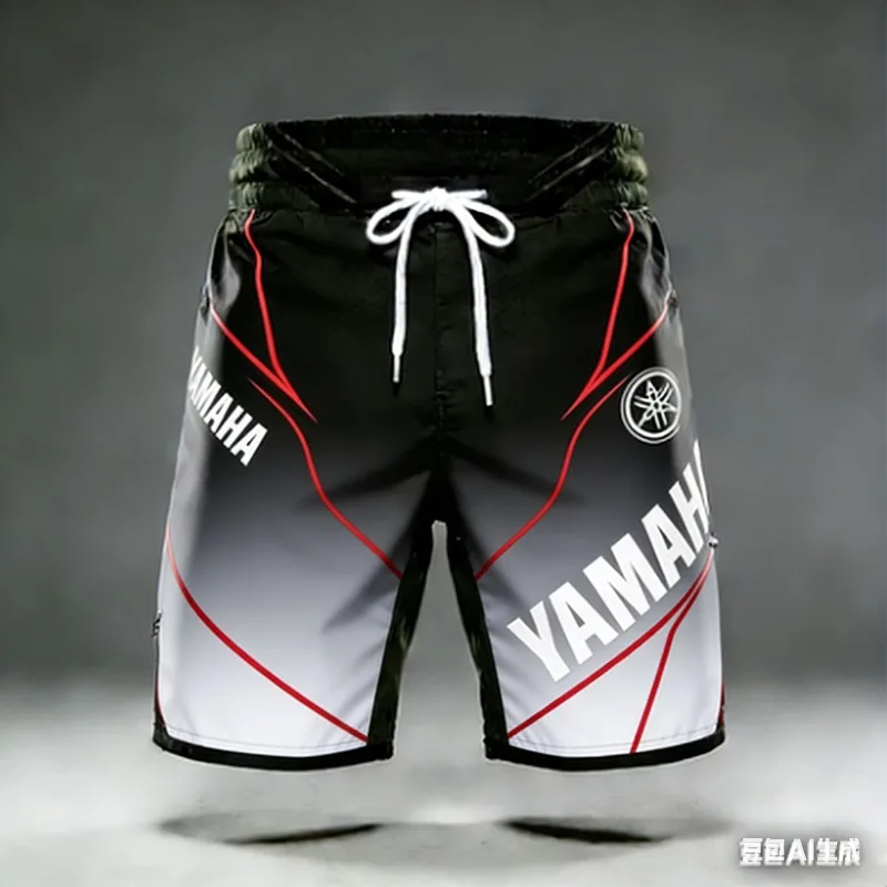 

Модные летние шорты Yamaha 2026 с градиентным эффектом и карманами для мужчин и женщин: стильные повседневные шорты для мотоциклистов и велосипедистов