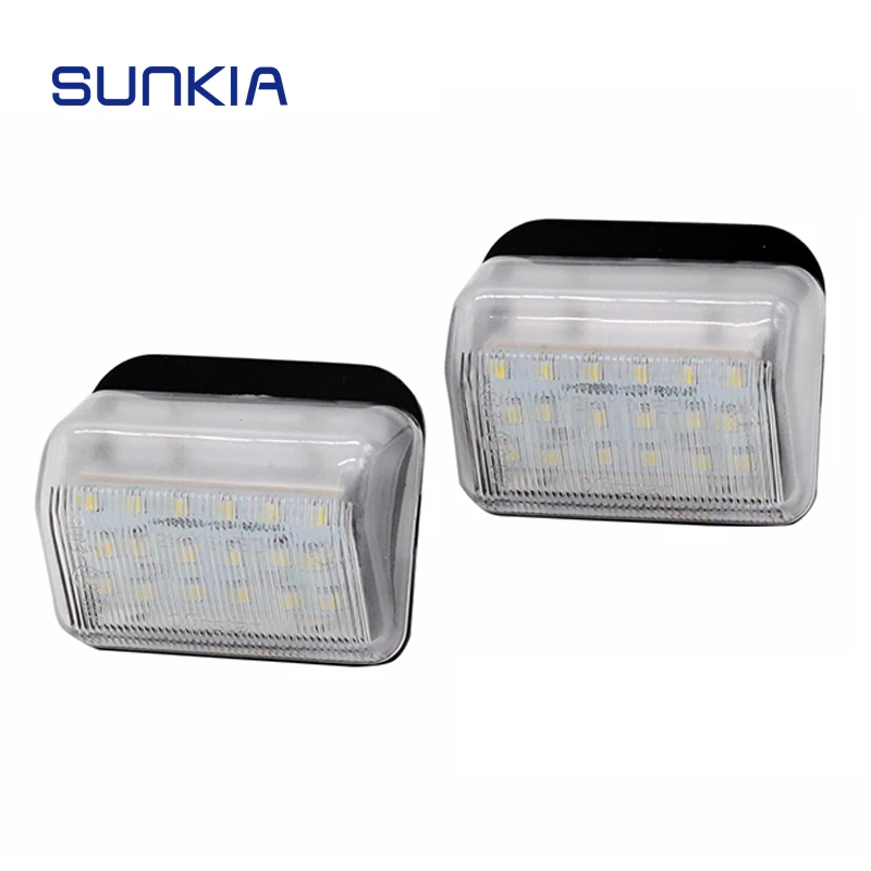 SUNKIA 2Pcs/Set Car LED License Plate Number Light For Mazda CX-5 CX-7 Speed6 Mazda6 Built-in Canbus Controller Error Free