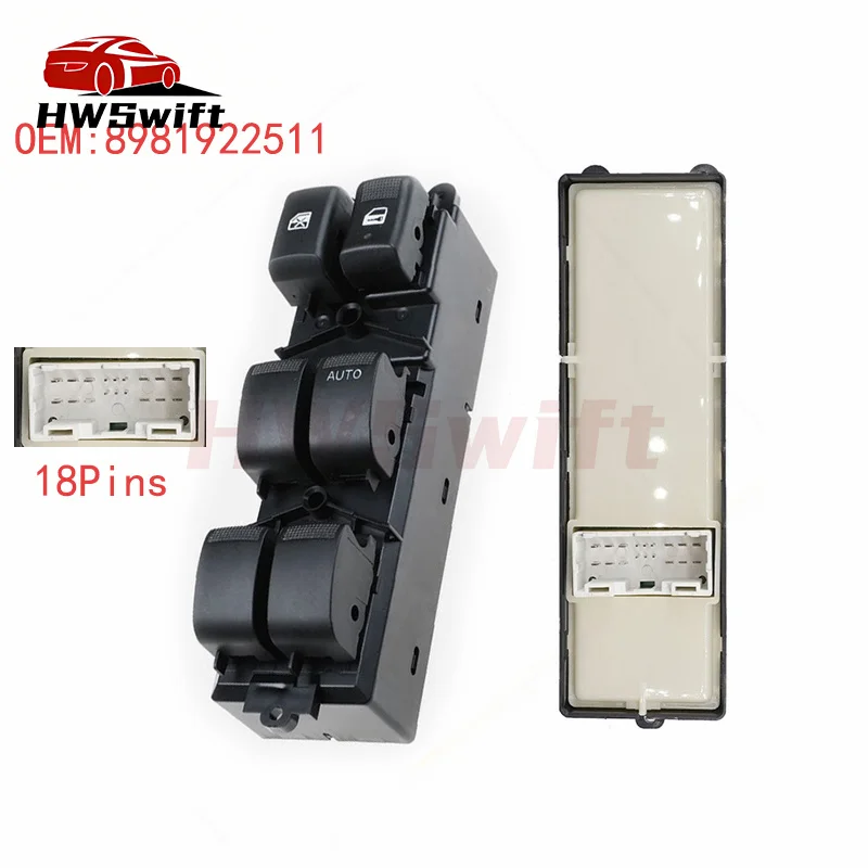 8981922511 Master Power Window Switch For Isuzu D-Max Dmax Pickup 2012 2013 2014 2015 2016 2017 2018 2019 New Cars Accessories