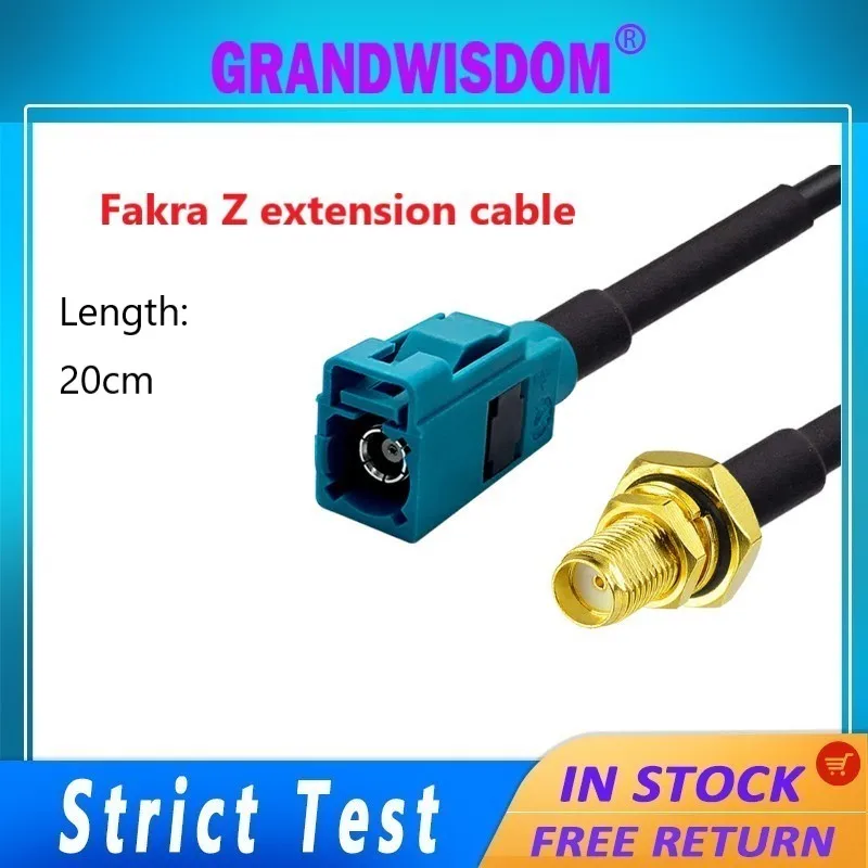 

20CM Fakra Z FeMale to rp SMA Vehicle car Navigation Antenna Adapter Cable for AUTO Factory Original OEM GPS Antenna