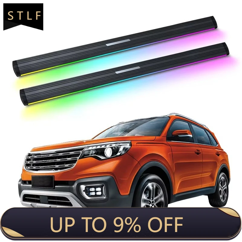 

Electric Running Boards Retractable Aluminum Alloy Neon LED Light For Sportage R 2018+ Side Steps with Carry Bag