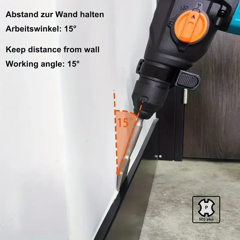 SDS Plus Chisel Bit Flat Chisel 15° Cranked Angled Bent Chisel 42CrMo Tile Removal Chisel For Hammer Drill Tool - Image 3