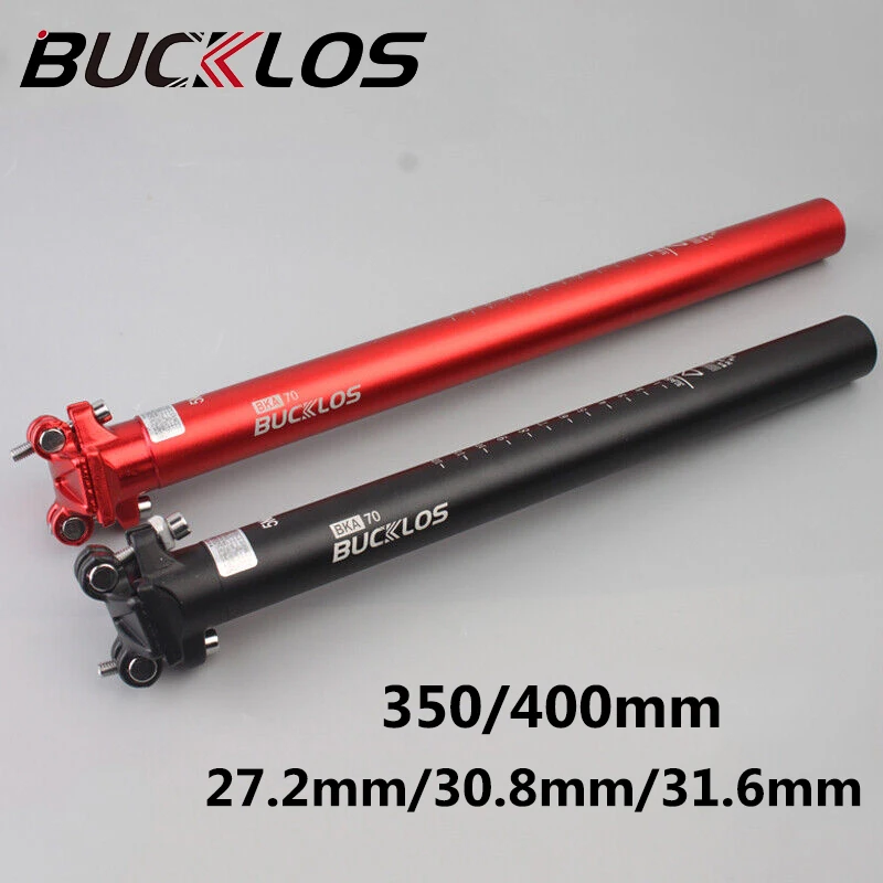 BUCKLOS Ultralight Aluminum MTB Seatpost 350mm 400mm Road Mountain Bicycle Seat Tube Durable 27.2mm 30.8mm 31.6mm Bike Seatpost