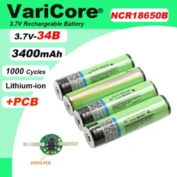 VariCore New Original NCR18650B 3.7v 3400mAh 18650 Lithium Rechargeable Battery with PCB batteries Protect
