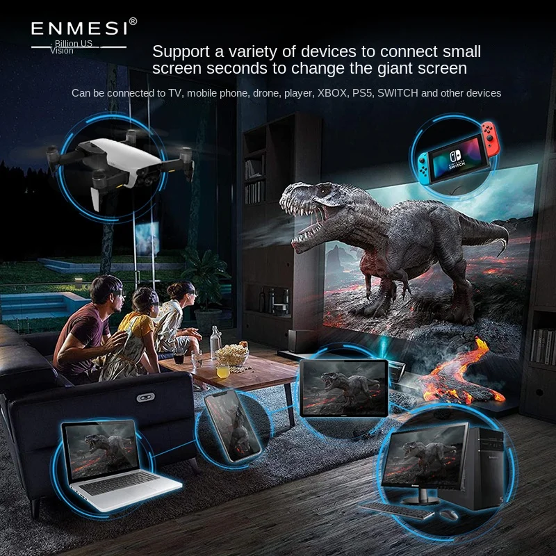 Smart AR Glasses - HD Private Cinema - Giant Screen for Mobile/PC - Game Streaming - Android/Apple Supported