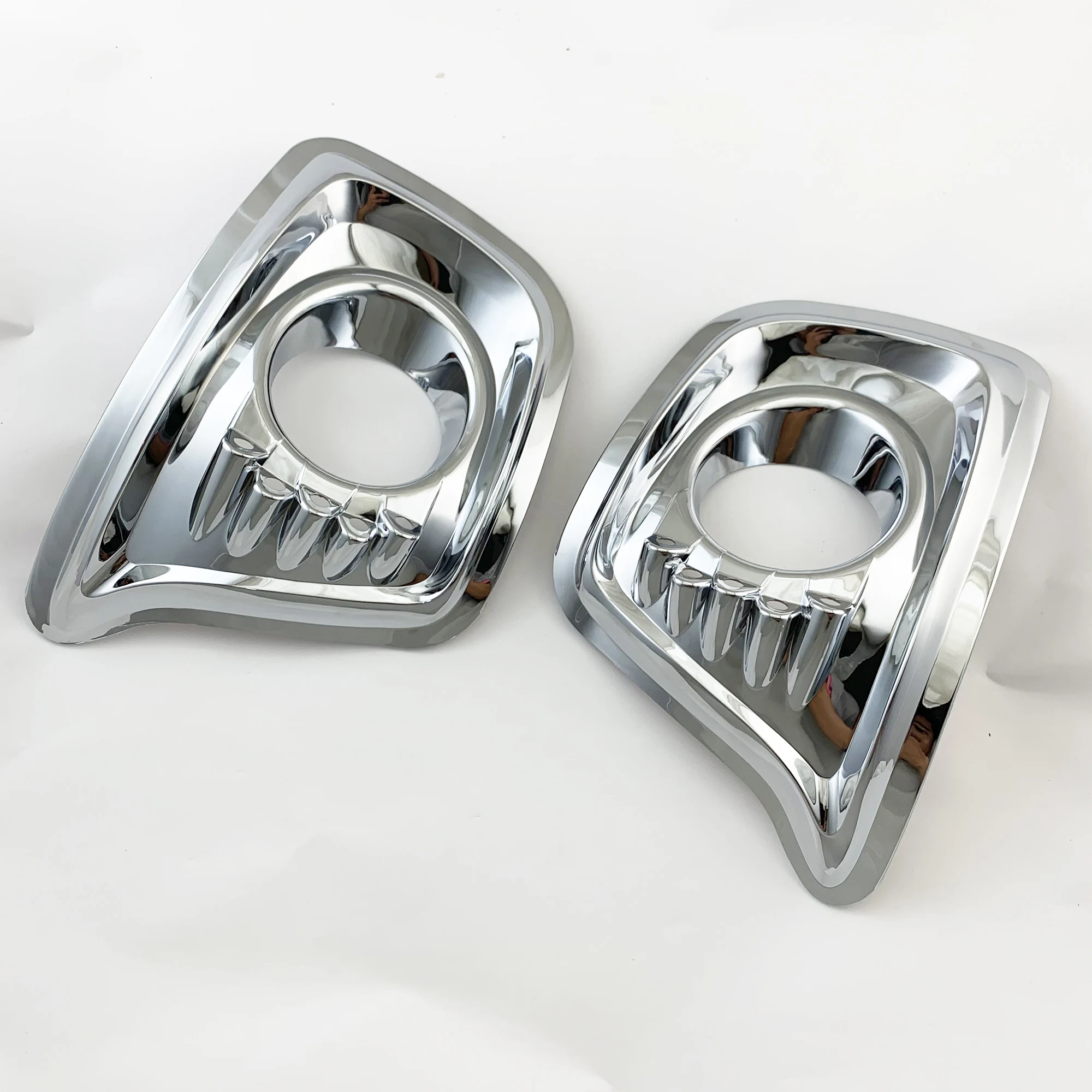 2pc New Car ABS Chrome Accessories Plated Front Fog Lamp Cover With LED Trim For Toyota Hliux Vigo SW4 2008 2009 2010 2011