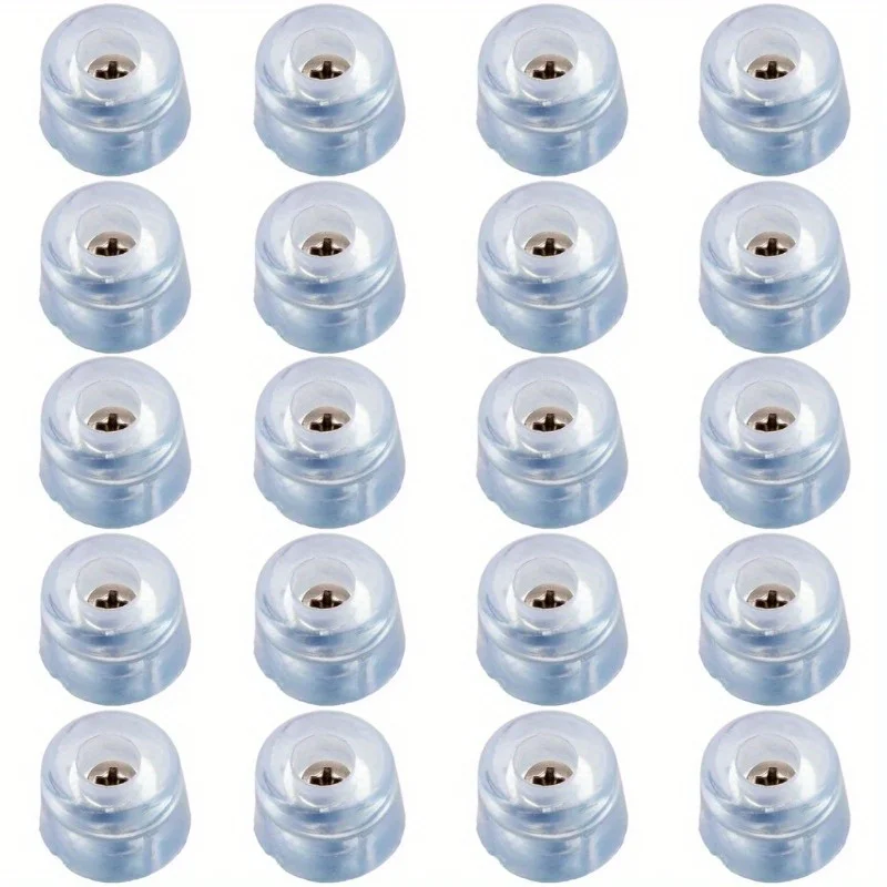 20pcs Round Non-Slip Furniture Pads - Wood Floor/Carpet Protectors, Leg Grippers Glides for Chair, Table, Sofa & More