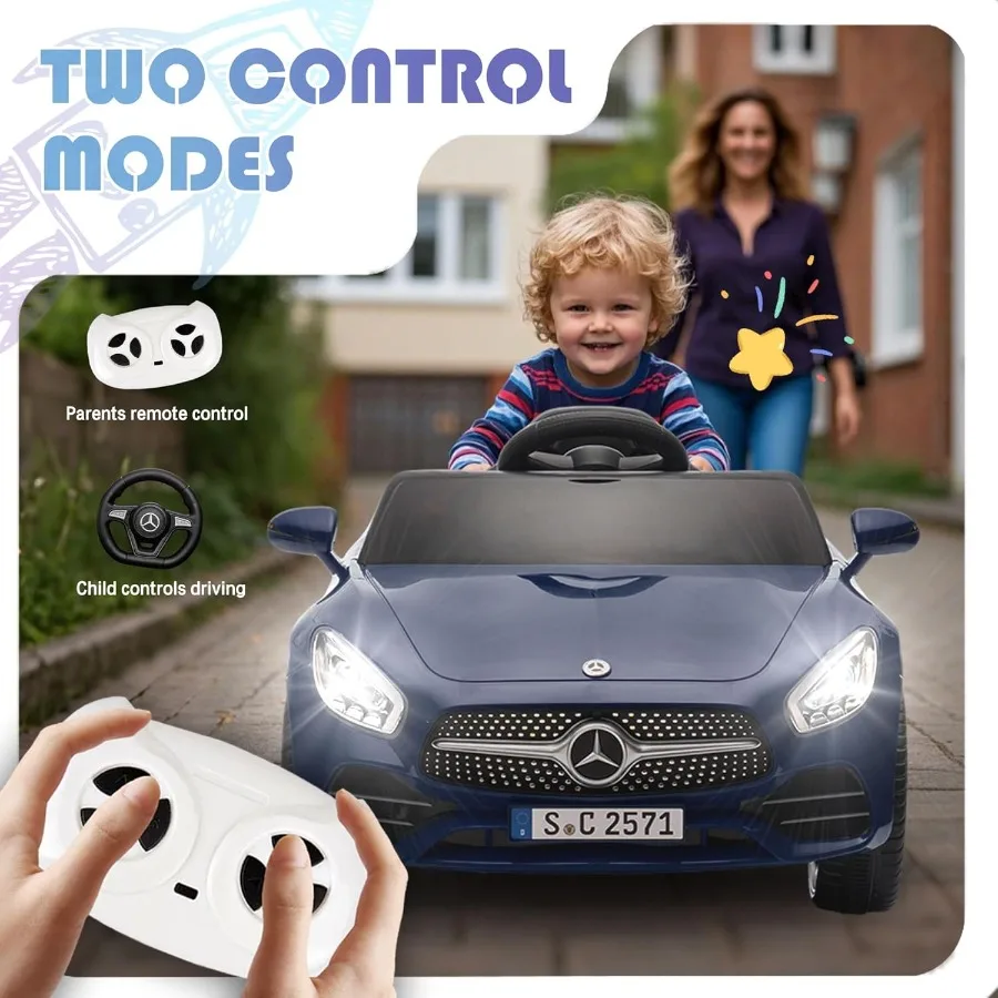 Camion per auto da corsa CLS 350 12V con licenza per giocattoli per bambini piccoli con ruote elettriche con sospensione a molla di controllo genitore per ragazze