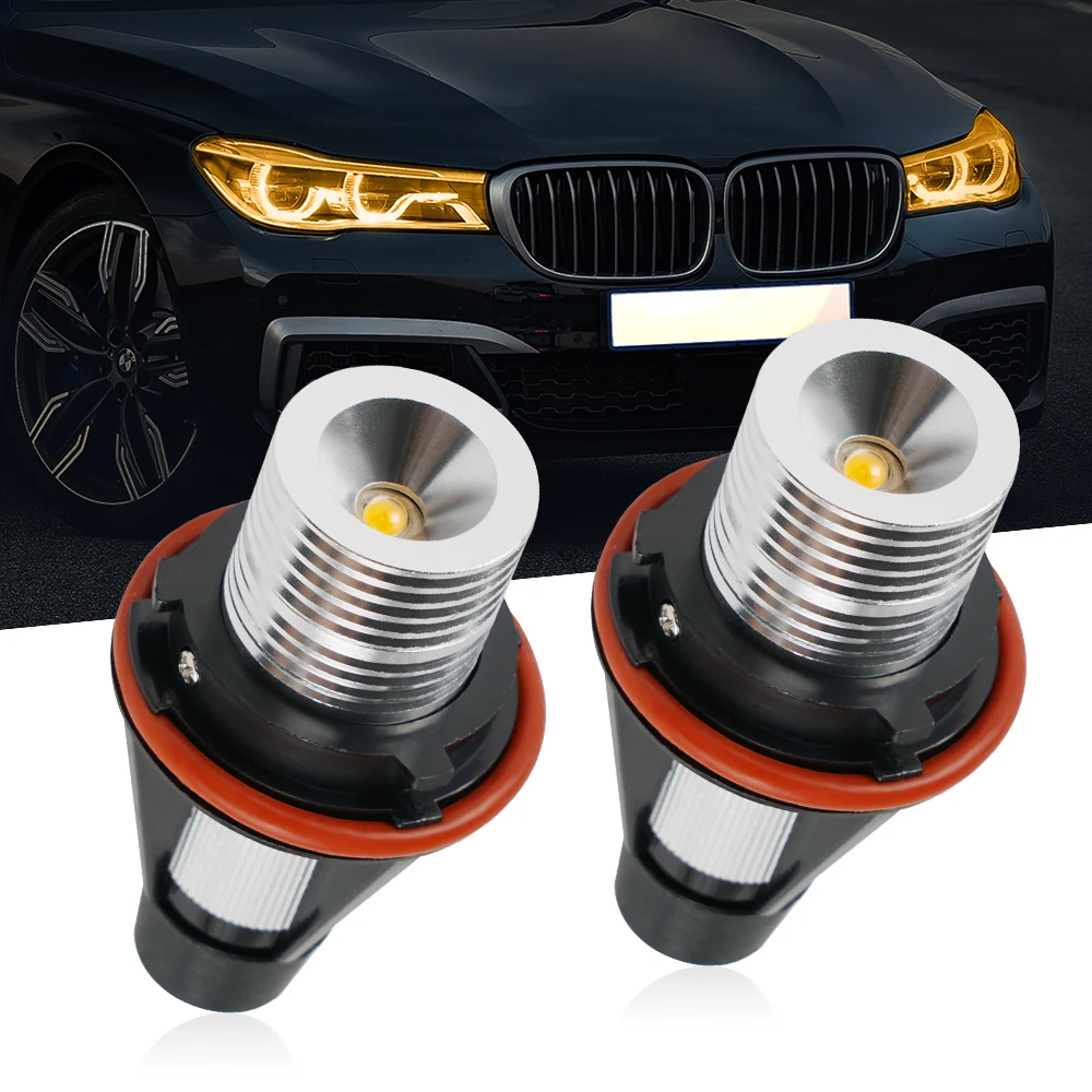 

For BMW E87 E60 E61 E63 E64 E65 E66 E53 E83 X3, LED Angel Eyes Marker Lights Bulbs Lamp Canbus Error Free 2PCS