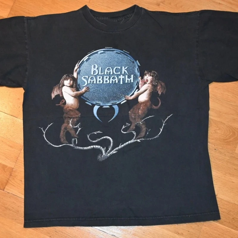 

Винтажная футболка Black Sabbath Reunion Tour 1998 года, мужская и женская летняя повседневная спортивная хлопковая удобная дышащая футболка