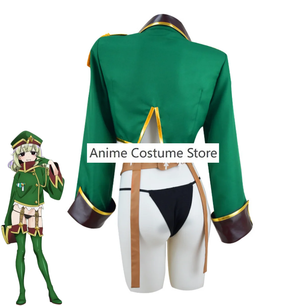 Disfraz de Cosplay de Anime Gushing Over Magic Girls Araga Kiwi, abrigo corto verde, peluca de uniforme, traje de Carnaval Kawaii Sexy para mujer adulta