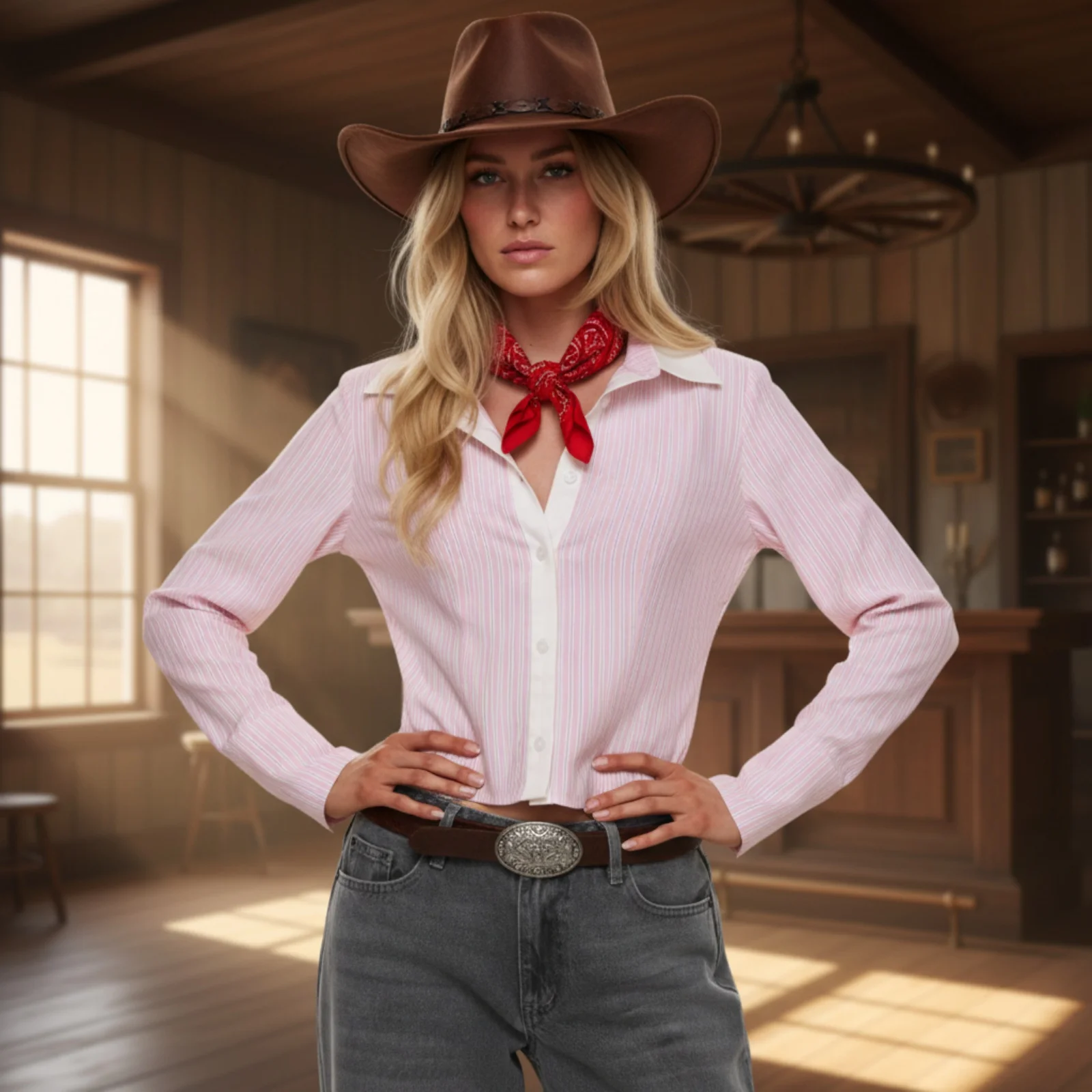 

Women Long Sleeve Striped Print Shirts Button-down Elegant Spring Fall Cropped Tops for Casual Daily