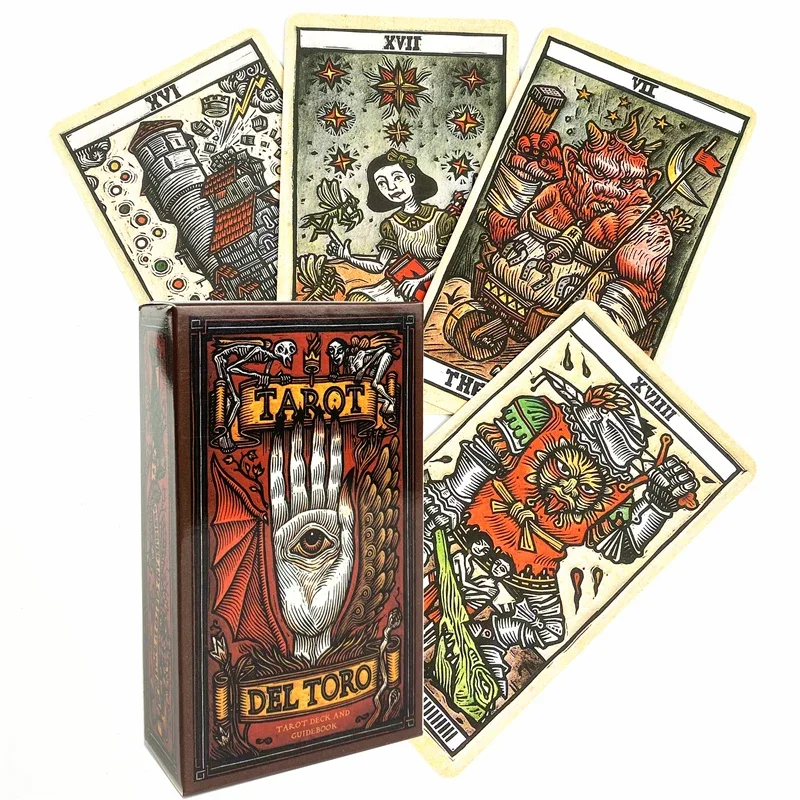 Del Toro Tarot Deck Board Game Entertainment Creative Divination Game Card With Full English PDF Guidebook For Child Adult