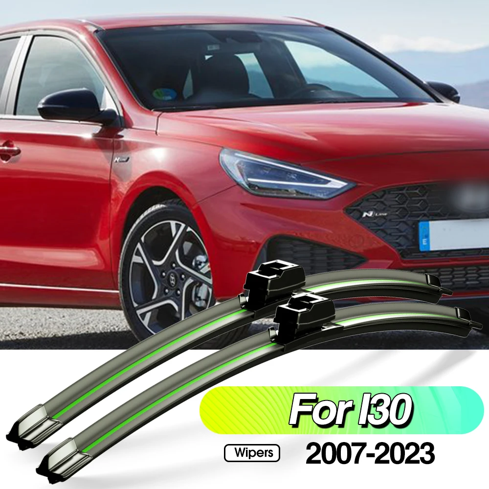 

For Hyundai I30 2007-2023 2pcs Front Windshield Wiper Blades Windscreen Window Accessories 2010 2012 2013 2015 2016 2017 2018