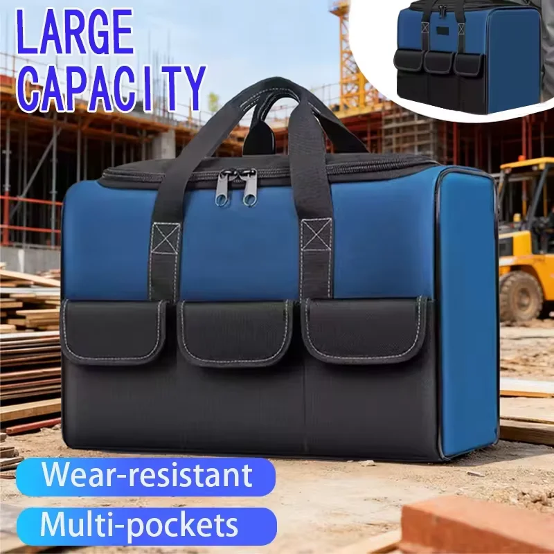 

20 Inch Tool Bag, Large Tool Bag with 6 Exterior Pockets Electrician Tool Bag, for DIY Enthusiasts and Craftsmen storage