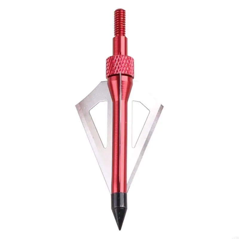 12pcs Durable Broadheads 100 Grain 3 Fixed Blade Points Tips for Compound Recurve Bow-