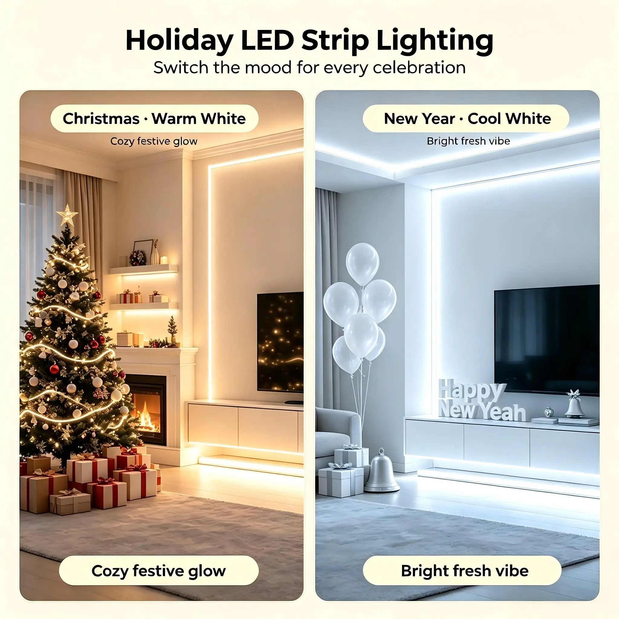 2835 LED light strip, battery powered, easy to install. Suitable for cabinets, entryways, staircases, and holiday decorations. image 6