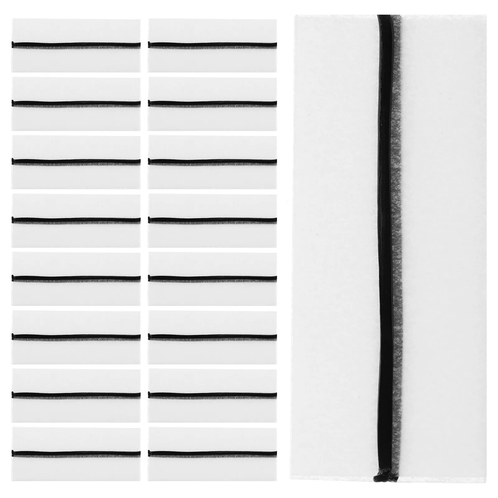 40Pcs Black Self Adhesive Eyelash Extension Strips No Messy Glue Required Long Wearing Makeup Tape for