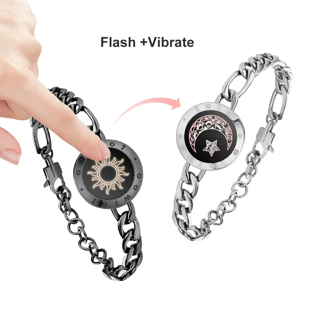 totwoo Long Distance Touch Bracelets Sun and Moon 6