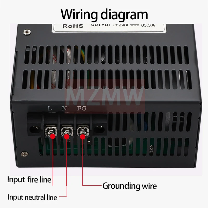 MZMW CC/CV Switching Power Supply 1000W 1200W 1500W 2000W AC-DC 12V 24V 36V 48V 60V 72V 80V 110V 220V Adjustable Industry SMPS