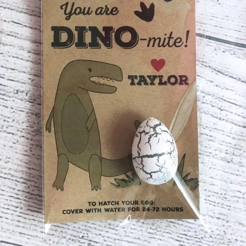 96ba مجموعة من 12/24 بطاقات عيد الحب مع بيض الديناصورات ، وتبادل هدايا عيد الحب للأولاد الصغار عيد ميلاد عيد الحب