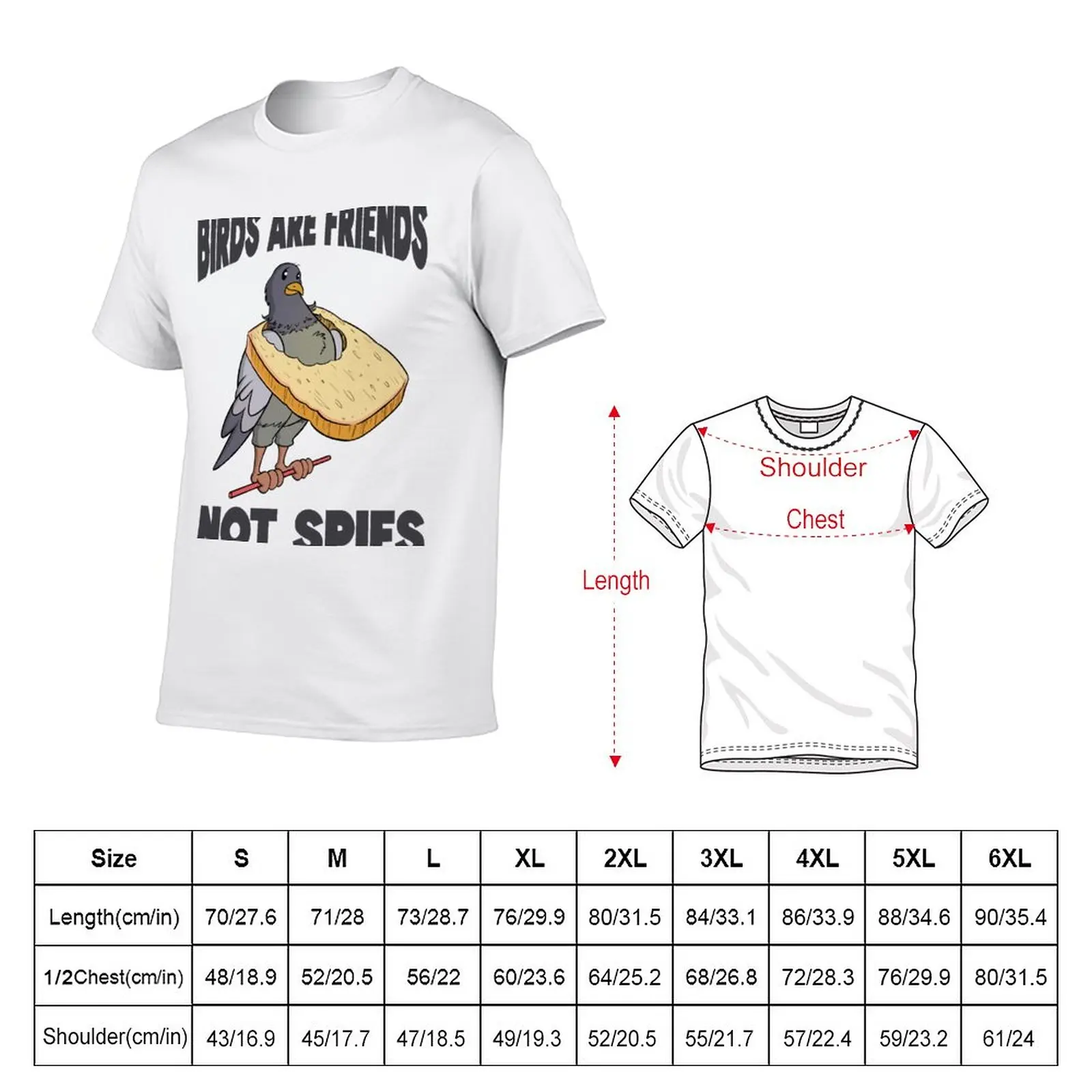 New Birds Are Friends Not Spies T-Shirt custom t shirt sports fan t-shirts t shirts for men graphic