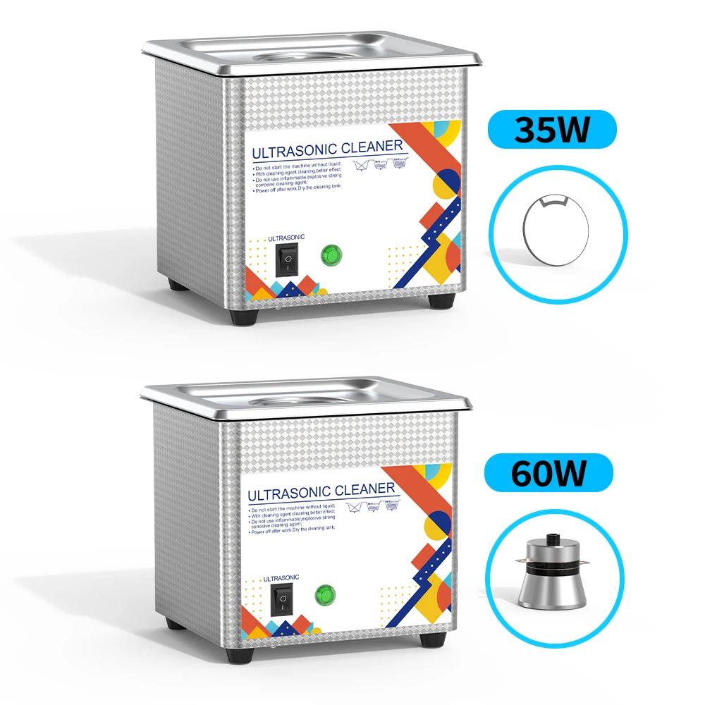 Granbosonic 초음파 청소기 60W 2L 초음파 안경 클리너 40KHz 쥬얼리 치과 3D 모델 소형 노즐