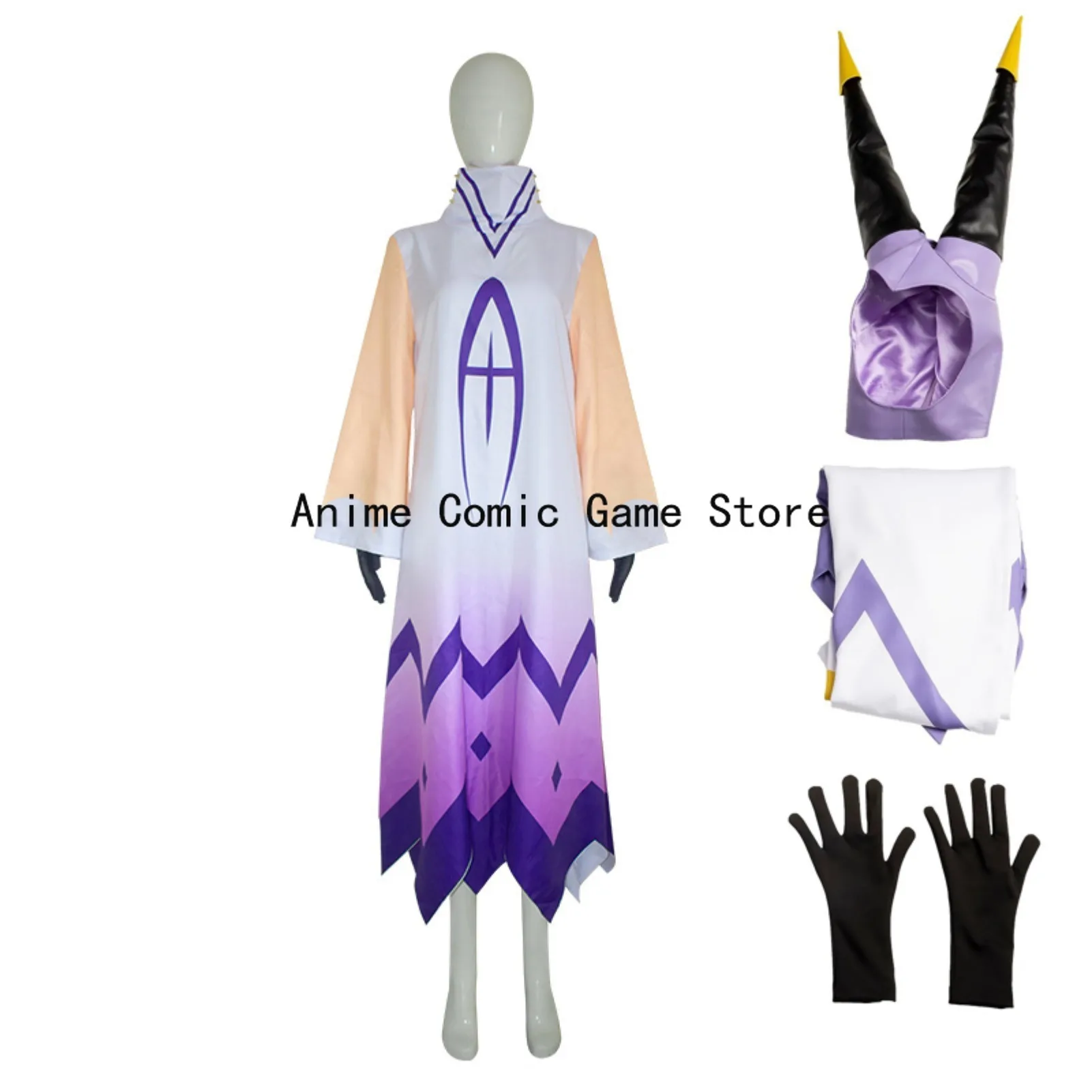 

Hazzbin Adam Cosplay Costume Hotel Uniform Hat Anime Halloween Party Outfits for Women Full Sets