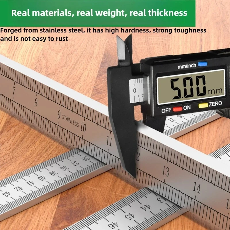 Outdoor Portable  Multifunctional Stainless Steel Ruler Car Emergency Window Breaking Stick Tool