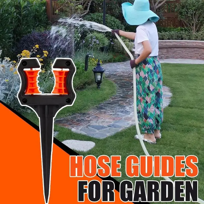 Garden Hose Guide Spike 10.24in ABS Water Pipe Positioning Holder Roller For Outdoor Garden Lawns Landscape Watering