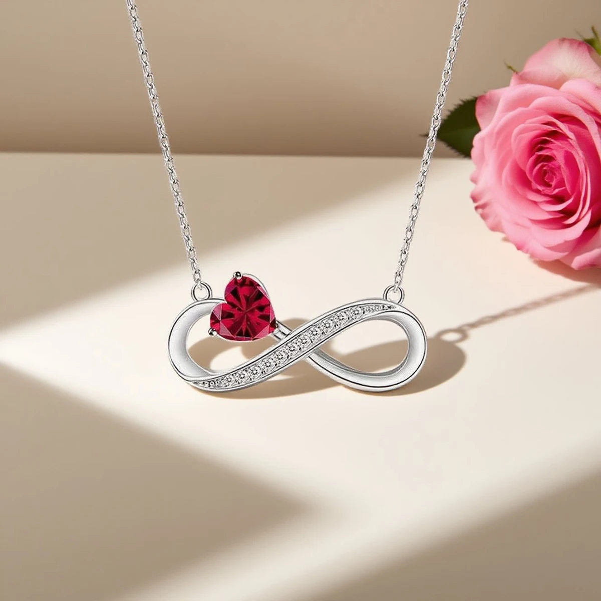 Mobius Loop Zircon Pendant Necklace 2026 New Luxury Jewelry For Wife Girlfriend Mother Christmas Valentine Mother's Day Gift