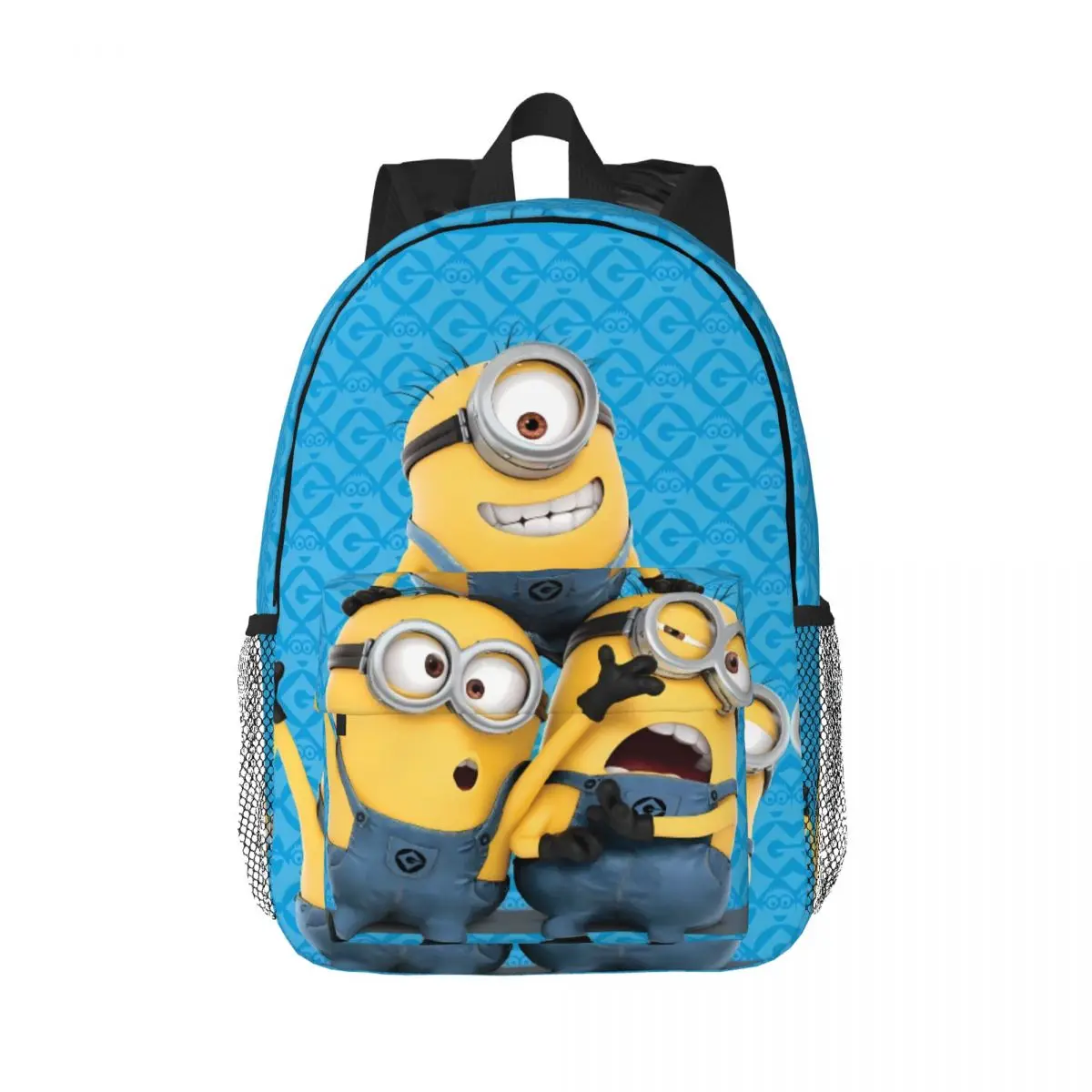 

M-Minions Student School Bookbag Canvas Daypack Elementary High College Travel Bags 15in