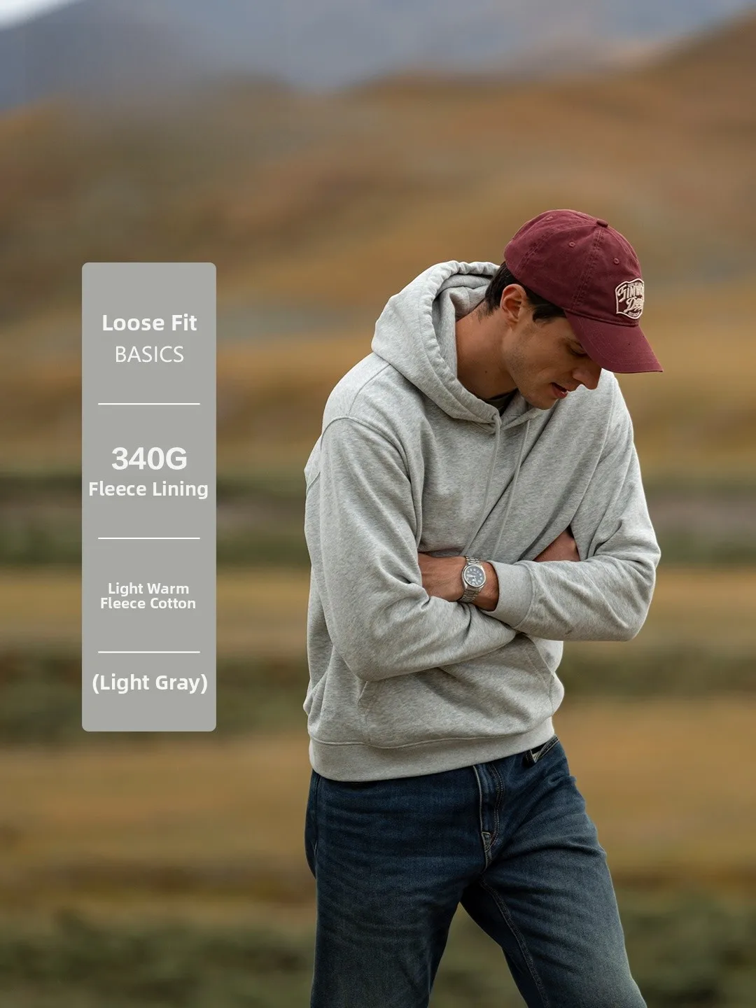 

Худи SIMWOOD свободного кроя из смесового хлопка и полиэстера с вышивкой, легкое и теплое, для молодежи, повседневное, с длинными рукавами