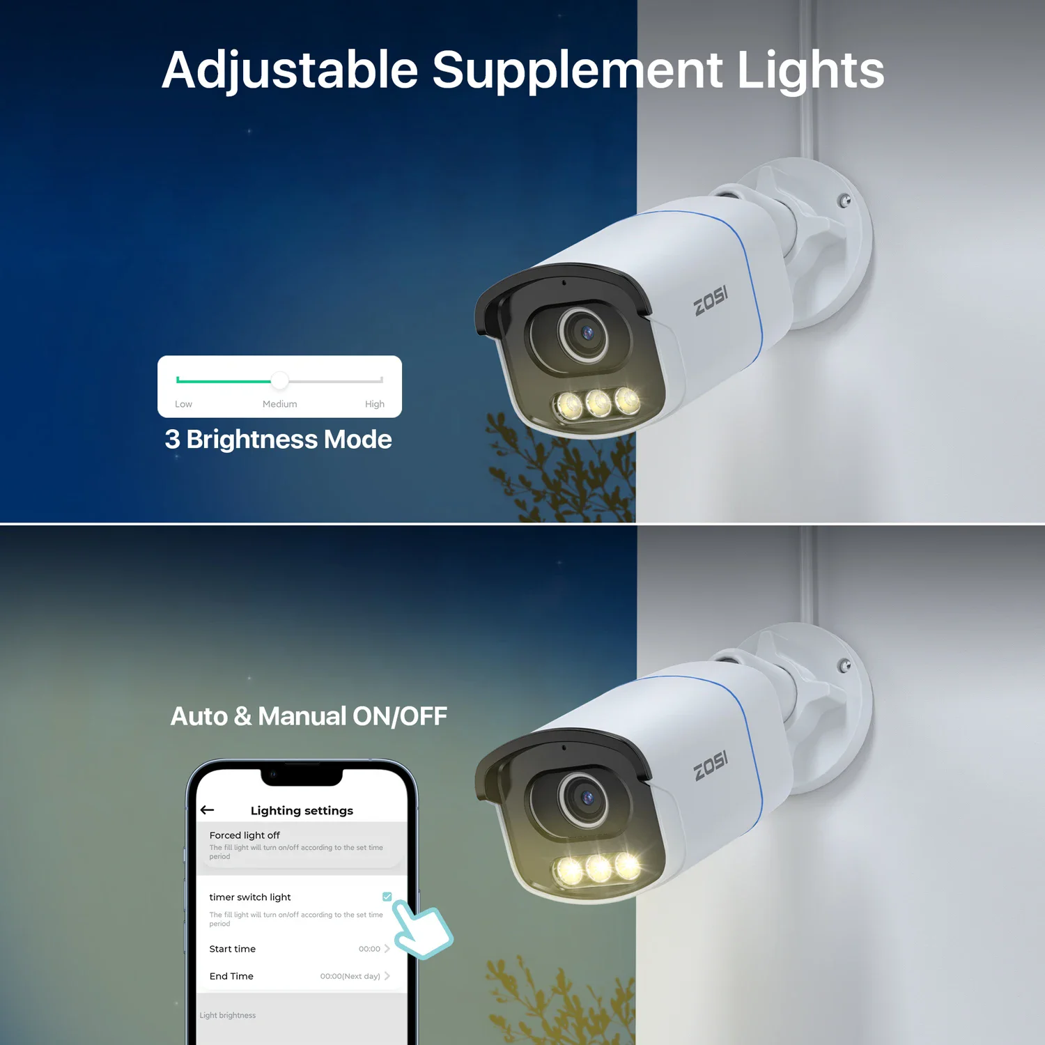 ZOSI C186 5MP 3K PoE IP-камера безопасности для улицы Aurora Lux True Color ночного видения F1.0 камера наблюдения с большой диафрагмой