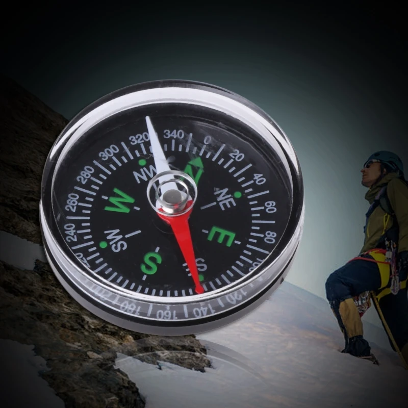 1PC Camping Hiking Navigation Portable Handheld Compass Survival Practical Guider H8WC