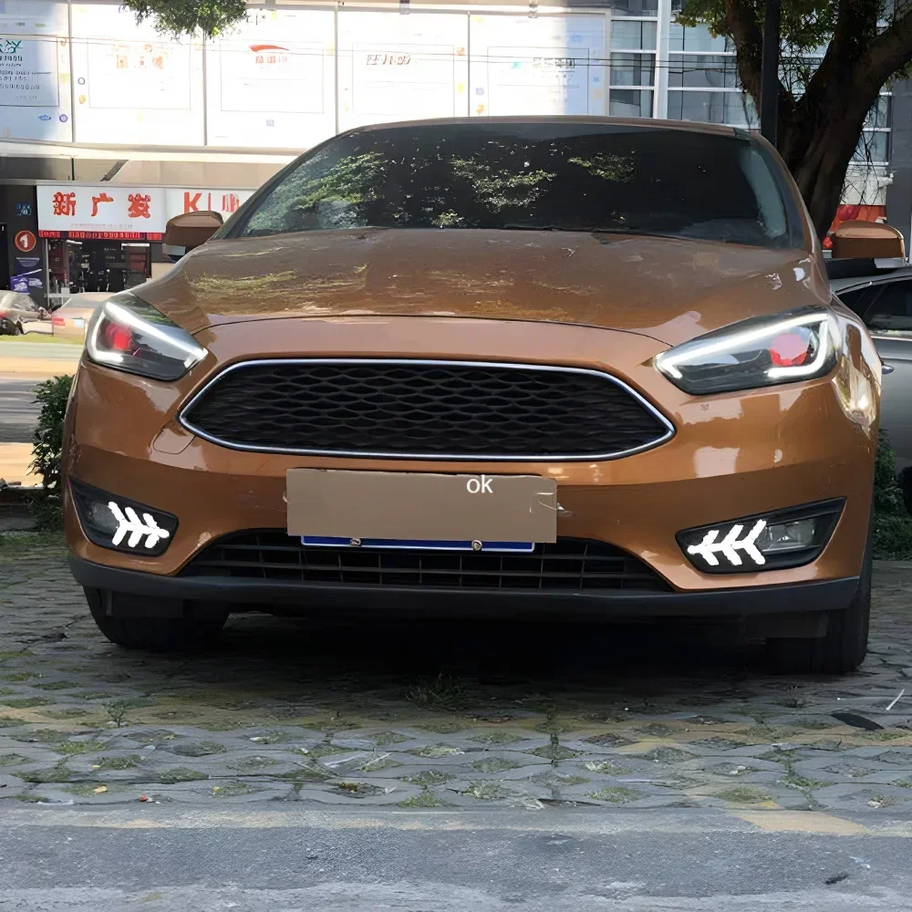 For Ford Focus 2015-2017 Front Bumper Upgrade LED Fishbone style Daytime Running Light Assembly Plug and Play Car Accessories