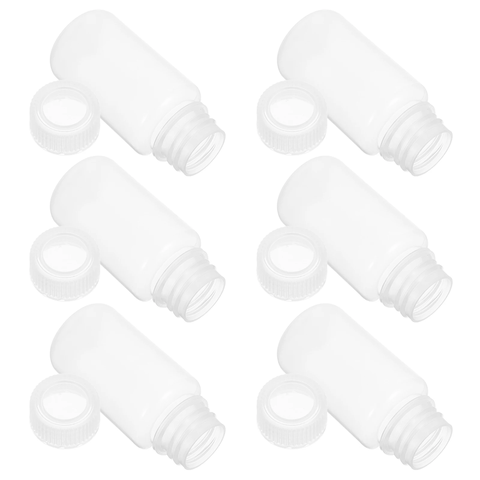 

6 Pcs Plastic Sample Bottle High Temperature Resistance Lab Containers Sealed Liquid Pp Laboratory Bottles Travel Mini