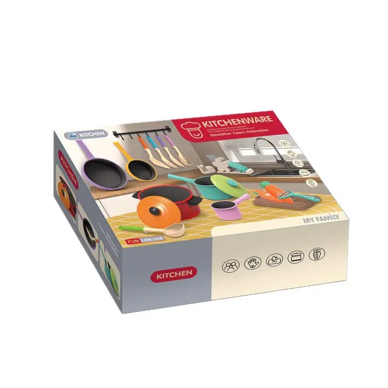 ชุดของเล่นครัวจิ๋วสำหรับเด็ก กระทะก้นแบน พร้อมตะหลิว ทัพพี ชุดทำอาหาร ผัด ทอด ของเล่นเสริมสร้างปฏิสัมพันธ์ระหว่างพ่อแม่ลูก