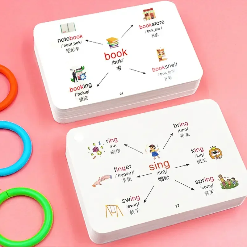 59 Cards 600 Primary English Mind Map Flashcards Phonics Word Association Kids Vocabulary Building Educational Learning Cards ﻿