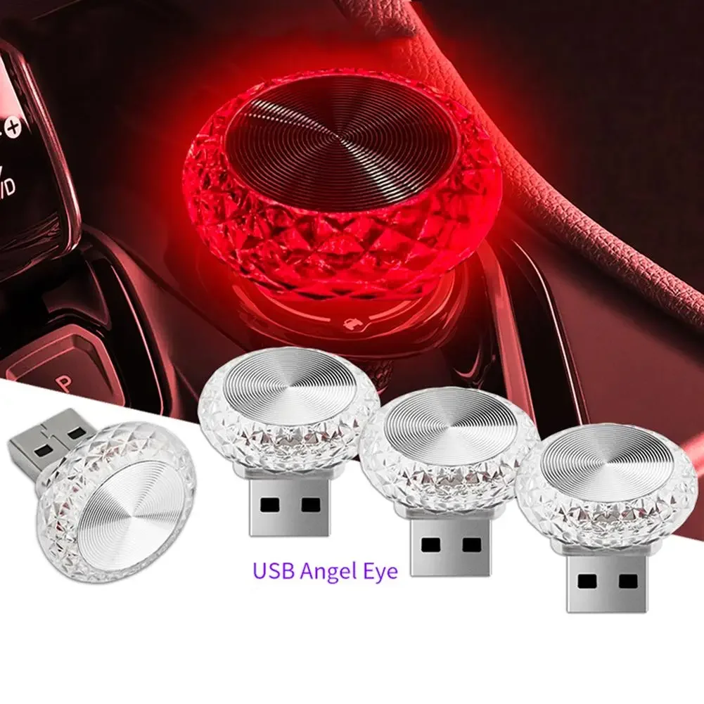 Portable Car USB Ambient Light Mini LED Decorative Atmosphere Lamps for Auto Interior Environment Light Computer Light Plug Play