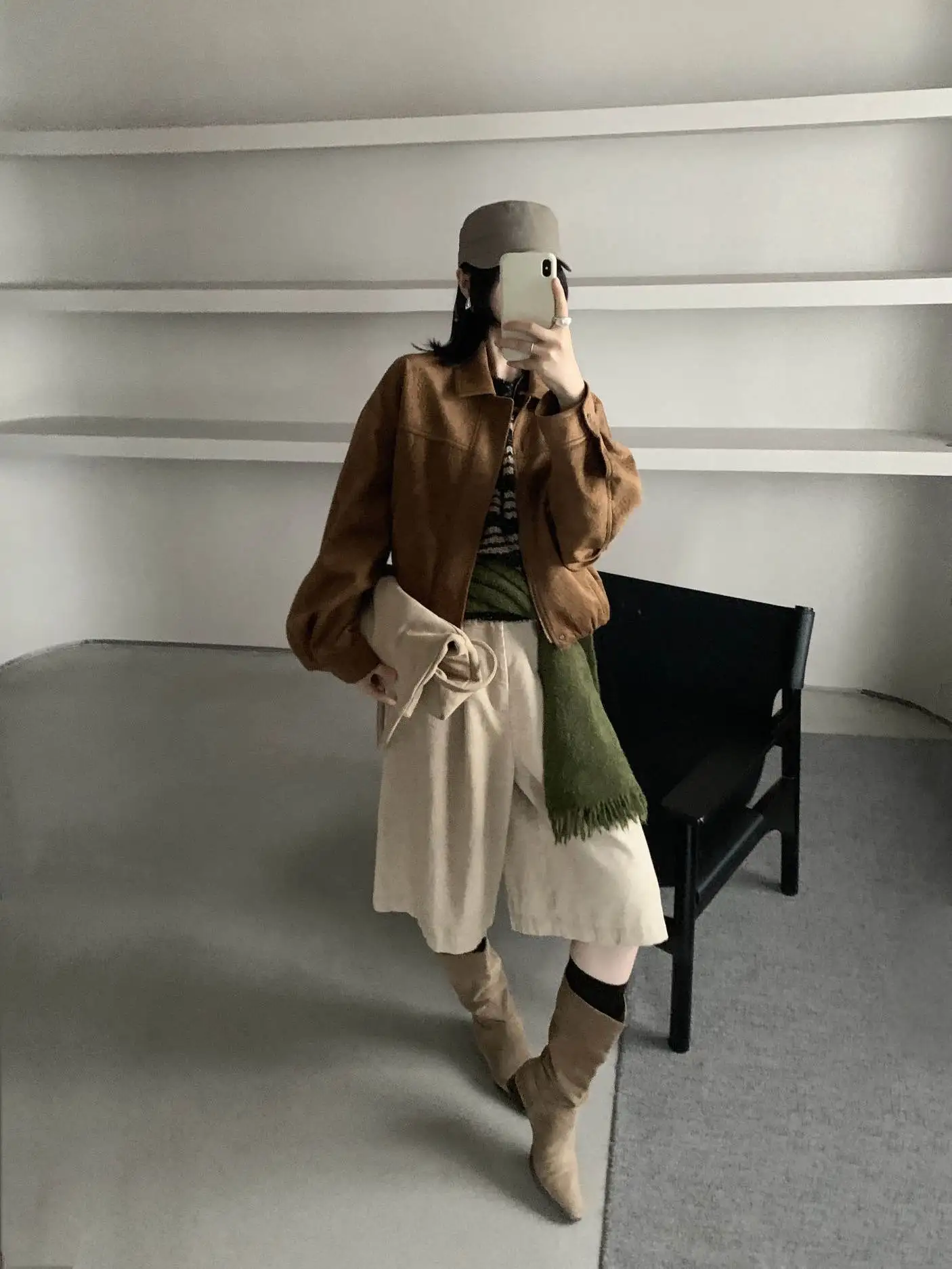 

Casual Suede ort Jaet Women's Collar Button up Loose Fit Autumn Winter Outerwear Versatile Korean Sle MM7