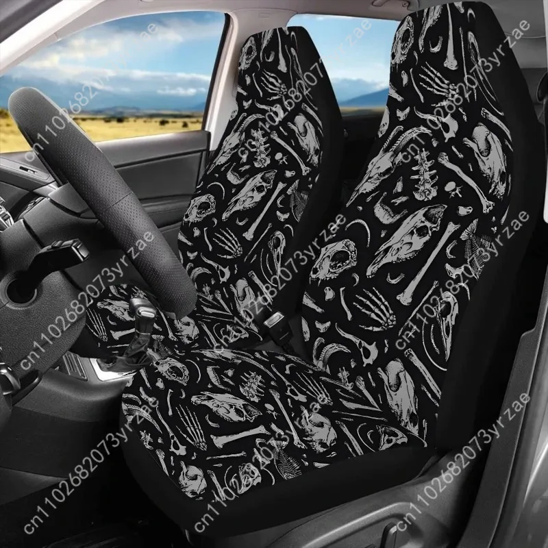 

Gothic Skull Car Seat Covers Universal Environmentally Friendly Interior Decorations Comfortable Breathable Car Seat Covers