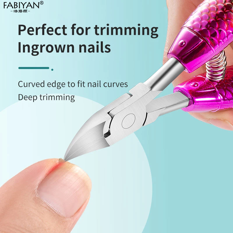 Mermaid Ingrown Nail Clippers Cutter Thick Toenail Correction   Tools Trimmer Pedicure Care Stainless Steel  Cuticle Scissors