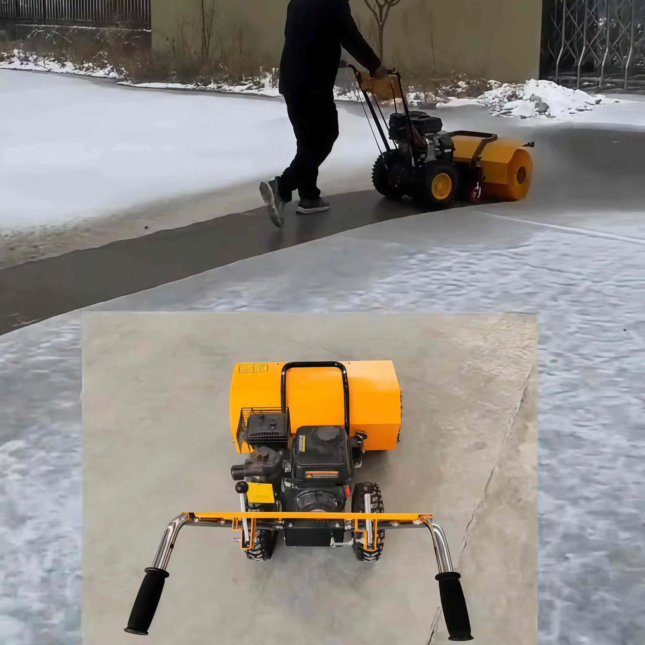 User-Friendly Electric Walk-Behind Road Floor Sweeper Snow Removal Machine And Snow Thrower
