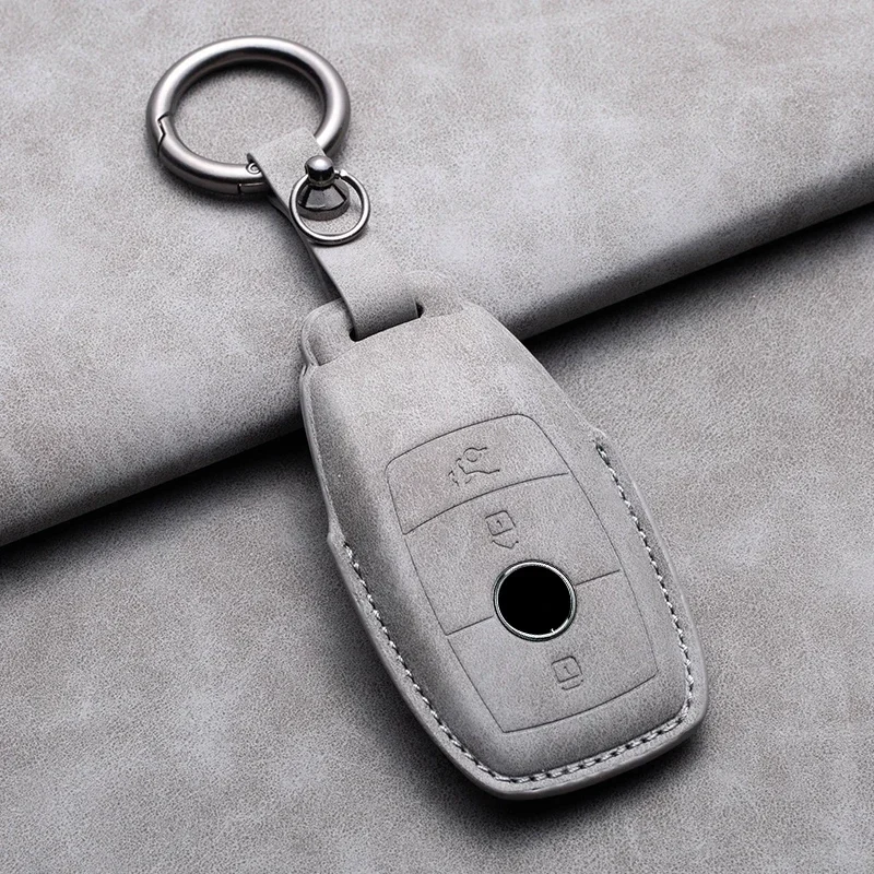 For Mercedes Benz E C S GLC Class E200 E400 E63 W213 S550 S560 C260 A200 Leather Car Remote Key Case Cover Shell Protector